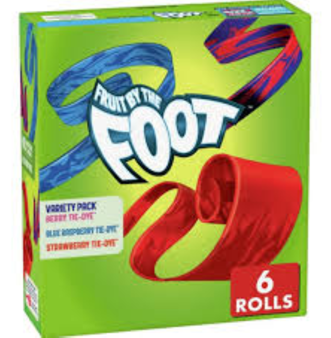 FRUIT BY THE FOOT VARIETY PACK FRUIT SNACKS 128G